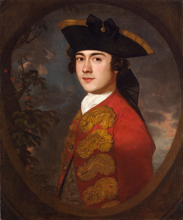 Sir Joshua Reynolds P.R.A., Portrait of a Gentleman in a Red Jacket, Mid 1740s