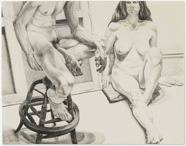 Philip Pearlstein, Two Nudes with Oak Stool and Canvas, 1976