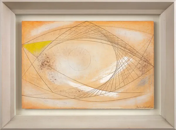 Barbara Hepworth, Stringed figure with yellow, 1960