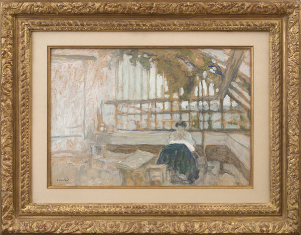 Edouard Vuillard, Marcelle Aron assise dans la serre à Ormesson, 1902