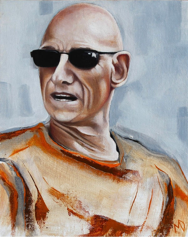 Martin Davis Selfie III, 2022 Acrylic and oil on board 26 x 20 cm 10 1/4 x 7 7/8 in