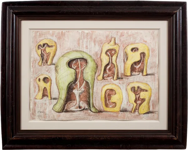 Henry Moore, Helmet Head: Interior/Exterior Forms, 1950