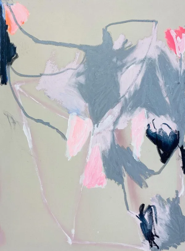 Gabriele Herzog, Lines in Silver Rose and Pink, 2022