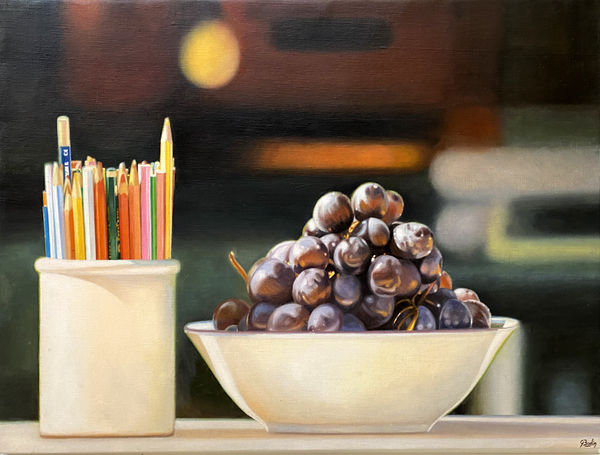 Jacques Bodin Les Raisins de La Couleur II Oil on canvas 60 x 81 cm