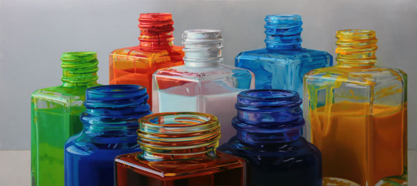 Javier Banegas Colour Skyline IV Oil on board 54 x 120 cm