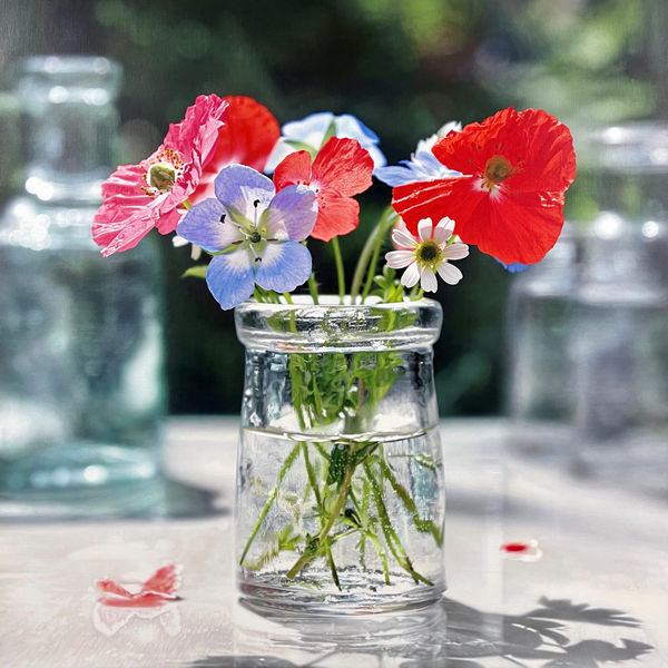 Glen Semple Bathed in Sunshine Acrylic on linen board 91 x 91 cm