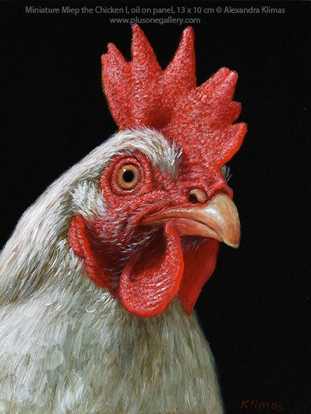 Alexandra Klimas, Miniature painting, Miep the Chicken I