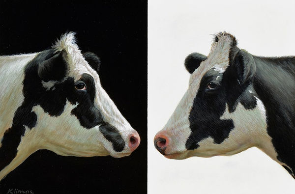 Alexandra Klimas Lola & Lily the Cows Oil on canvas 20 x 30 cm