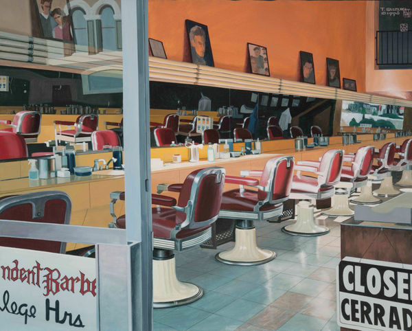 Tad Suzuki, Barbershop at Sunset, San Diego, 1998