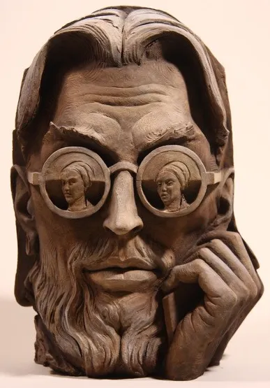 Paul Day, Back Chat (double sided sculpture)