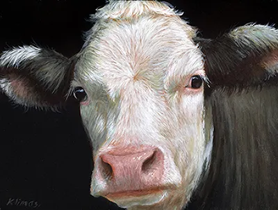 Alexandra Klimas, Miniature painting, Rosie the Calf