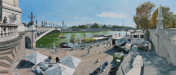 David Wheeler, A Stroll by the Seine (Late Afternoon, Paris)