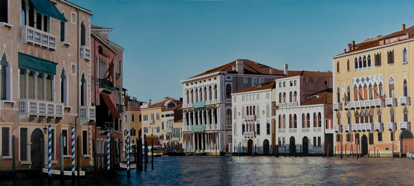 Christian Marsh Ca 'Rezzonico Oil on canvas 38.5 x 87" 98 x 220 cm
