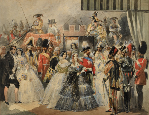 Attributed to Mikhail Zichy (Zala 1827 – 1906 Saint Petersburg), Entry of Emperor Alexander II of Russia and His Daughter, Grand Duchess Maria Alexandrovna