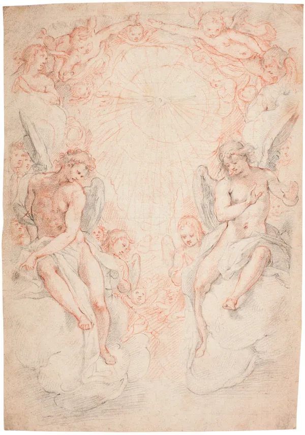 Federico ZUCCARO (Sant' Angelo in Vado, 1542 - 1609 Ancona), THE HOLY GHOST ENCIRCLED BY ANGELS , c. 1580