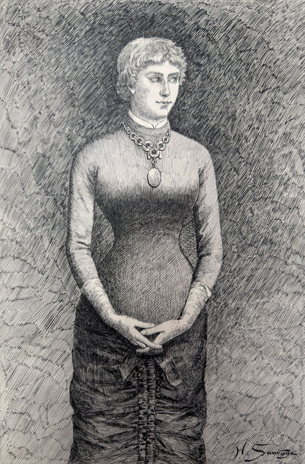 Henri-Charles SAUVAGE (Blois, 1853 – 1912), Portrait of Madame H. L, 1882