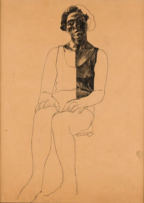 Ernő Schubert (Bácsfa 1903 - Budapest 1960), Seated Woman, c. 1927