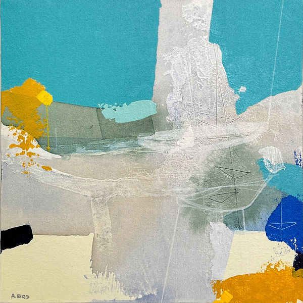 Andrew Bird b. 1969In the Lee, 2024 signed and tilted to verso acrylic on canvas laid to board canvas/board: h 30 x w 30 cm frame: h 48 x w 48 cm