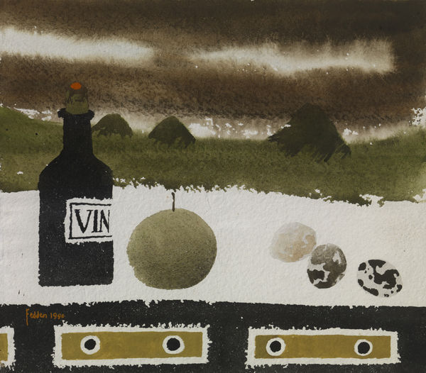 Black Bottle, 1990 Mary Fedden