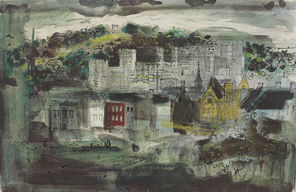 John Piper, Caernarvon Castle II, 1971