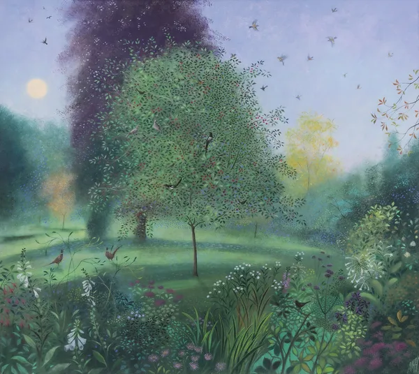 Nicholas Hely Hutchinson, Birds in the Garden and the Harvest Moon, 2025