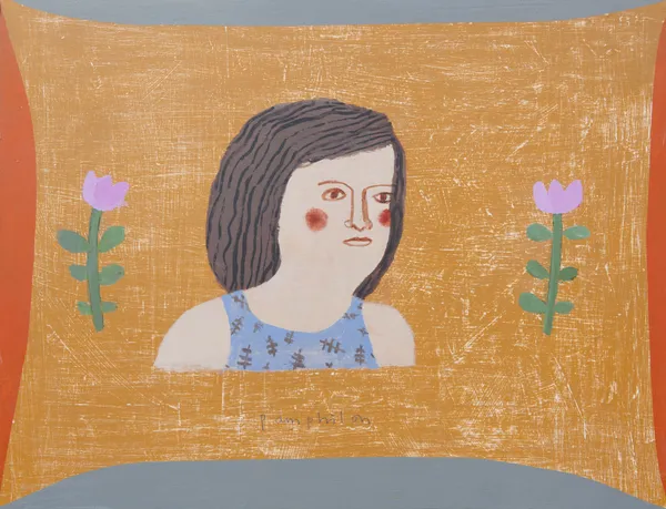 Elaine Pamphilon, 44. girl's head with roses, 2025