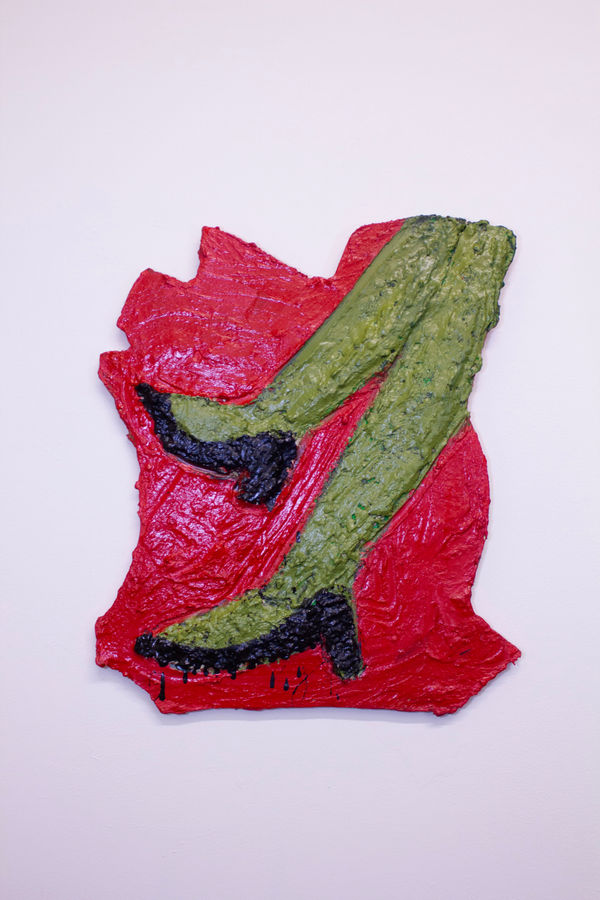 Reniel Del Rosario Sturtevant Store Object: Green Legs with Shoes, 2023