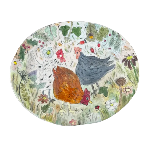 Amelia Tuttiett, Three French Hens Plate, 2025
