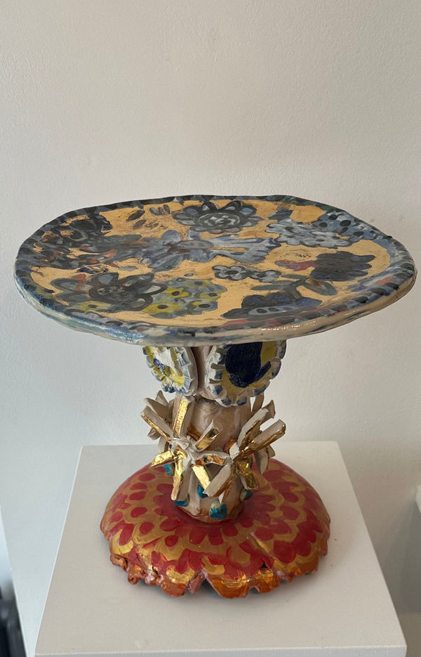 Louise Kaye, Golden meadow with upside down dogs trophy