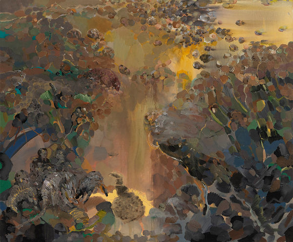 Amitesh Shrivastava Weavers Family II, 2019 Acrylic on canvas 54 x 66 inches