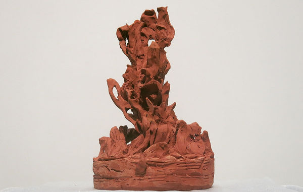 Mahesh Baliga Flame, 2017 Terracotta 11 x 7 x 7 inches
