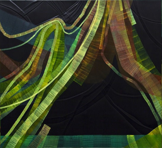 Sandeep Mukherjee Untitled, 2011 Acrylic, acrylic ink and embossed drawing on duralene 60 x 66 inches