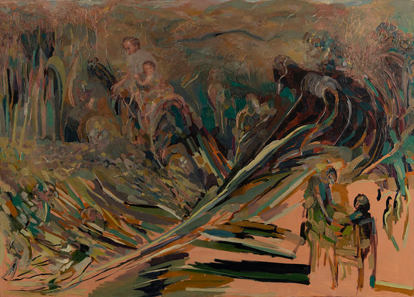 Amitesh Shrivastava Walk Home, 2019 Oil on canvas 60 x 84 inches