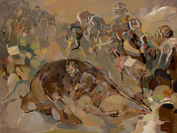 Amitesh Shrivastava Non Verbal, 2019 Acrylic on canvas 36 x 48 inches