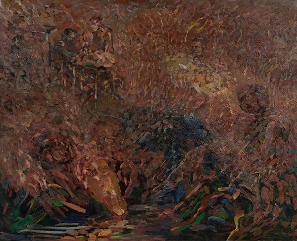 Amitesh Shrivastava Furry Talk I, 2019 Oil on canvas 60 x 72 inches