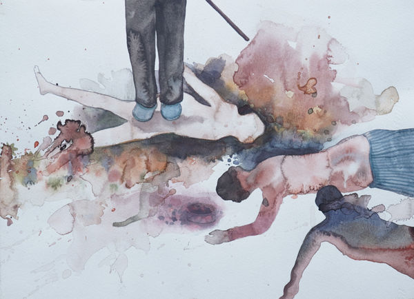 Ohida Khandakar Untitled- 15, 2019 watercolor on paper 10 x 14 inches