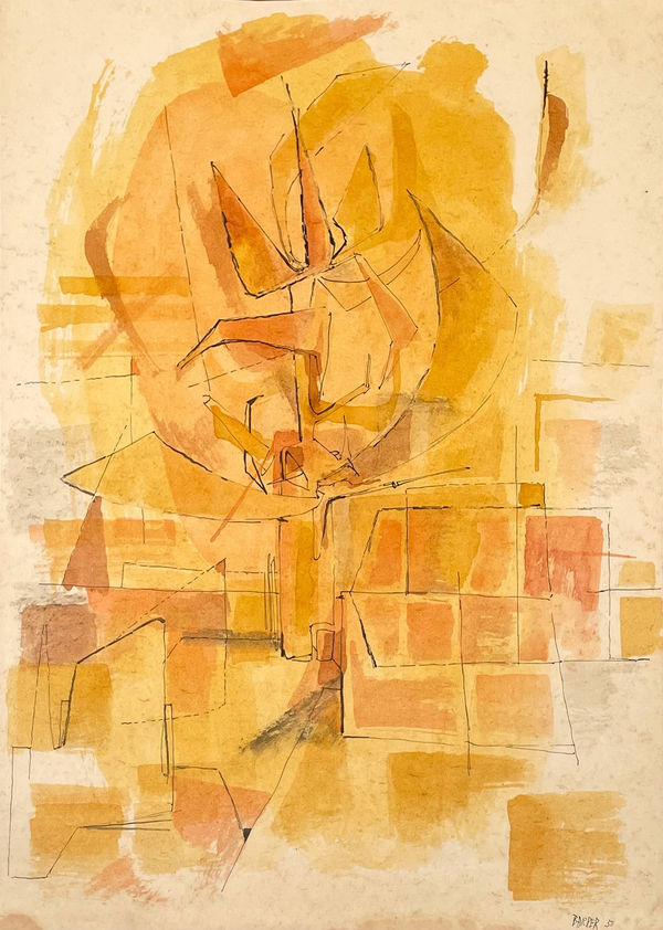 Gertrude Barrer, Untitled (Abstract in Golds), 1950