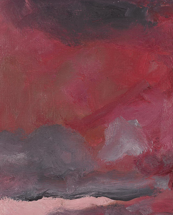 Jon Schueler, Far Away Red (o/c 1688), 1990