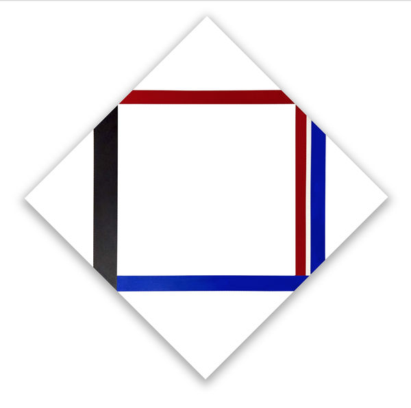 Ilya Bolotowsky, Open Diamond, Red and Blue, 1971