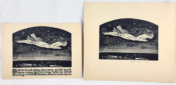 Christmas card and signed proof