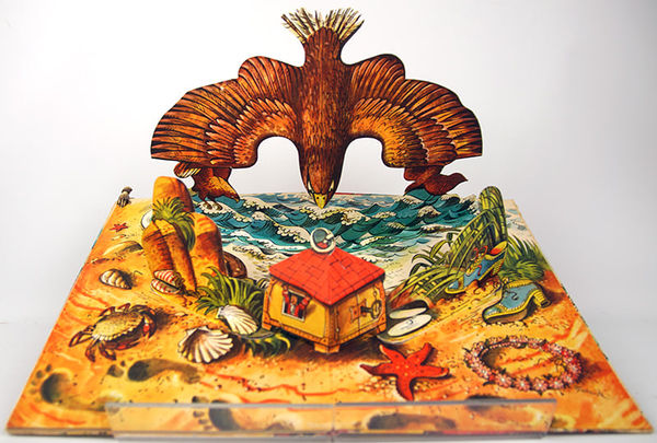 Gulliver in Brobdingnag by Vojtech Kubasta. Pop-up spread