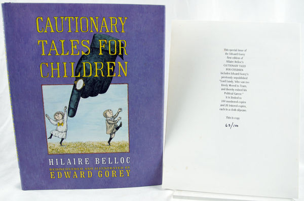 Cautionary Tales for Children. Front cover and colophon