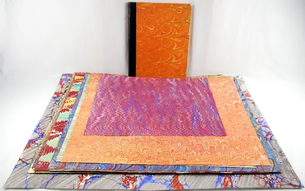 Archive of original marbled papers. With a copy of The Art of Marbling