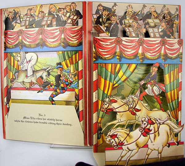 Lothar Meggendorfer's International Circus. A Reproduction of the Antique Pop-Up Book. Pop-up spread