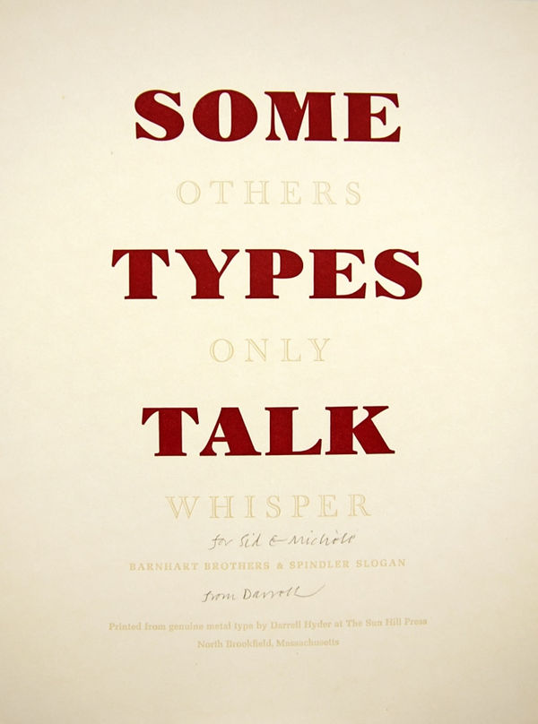 Some Types Talk, Others Only Whisper