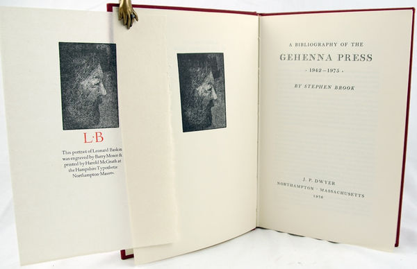 A Bibliography of the Gehenna Press, 1942-1975. Title-page spread with print
