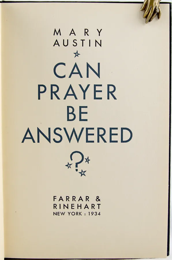 Can Prayer Be Answered? Title page