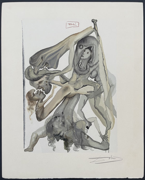 Salvador Dali, Divine Comedie Inferno Canto 11-1, 1960