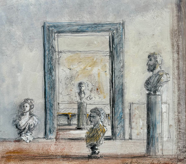 Pierre Bergian, Antique sculptures, Twombly, Via Moserrato, inspired by Horst P. Horst, 2025