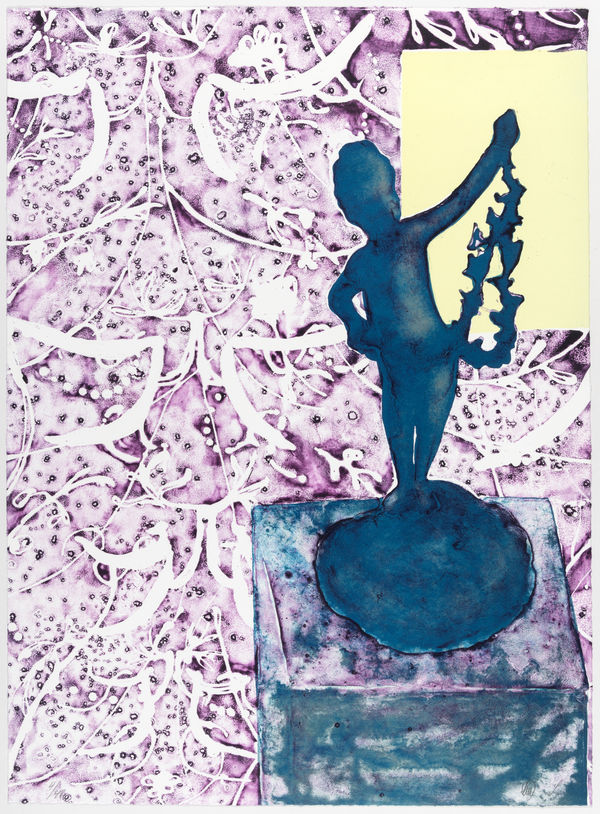 HM Queen Sonja and Håvard Homstvedt, Figur mot damask, 2023